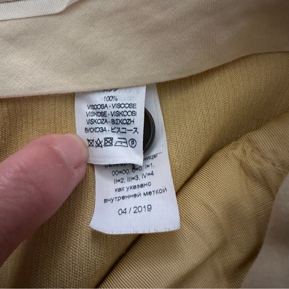 Forte Forte Pants Yellow mini corduroy straight flat front pants size 4 - Picture 8 of 12